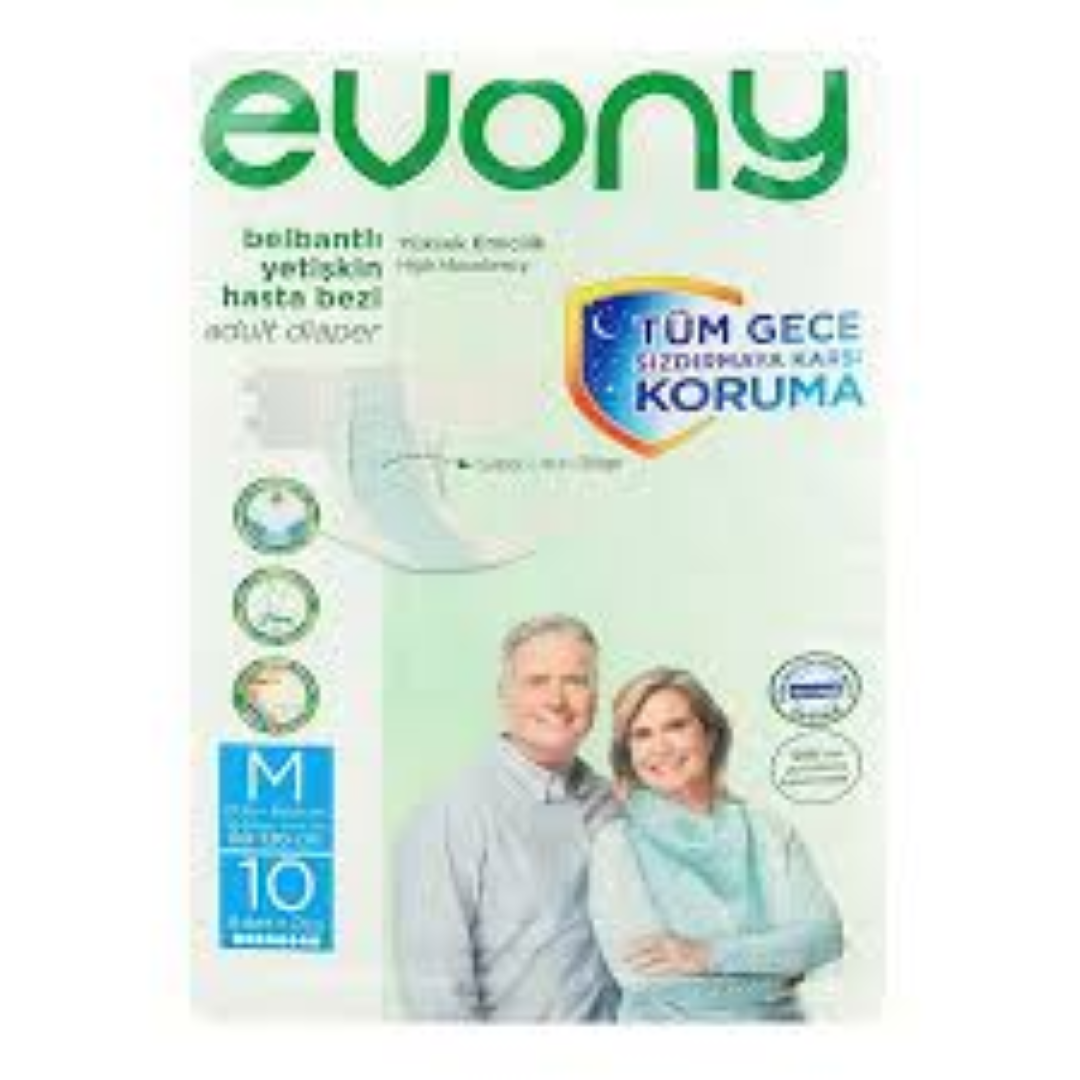 EVONY ADULT DIAPER MEDIUM 10PCS